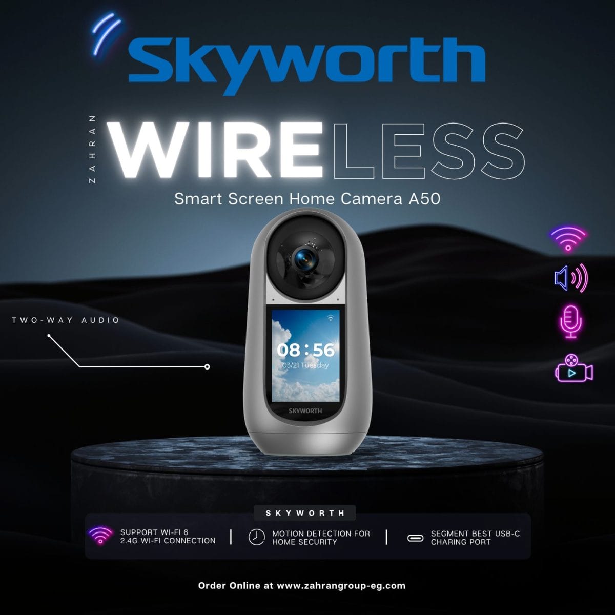 Smart Screen Home Camera A50