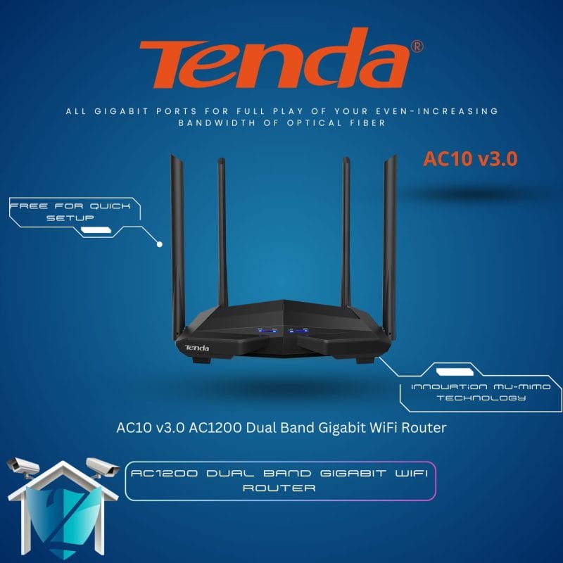 Tenda AC10 AC1200 Gigabit WiFi Router