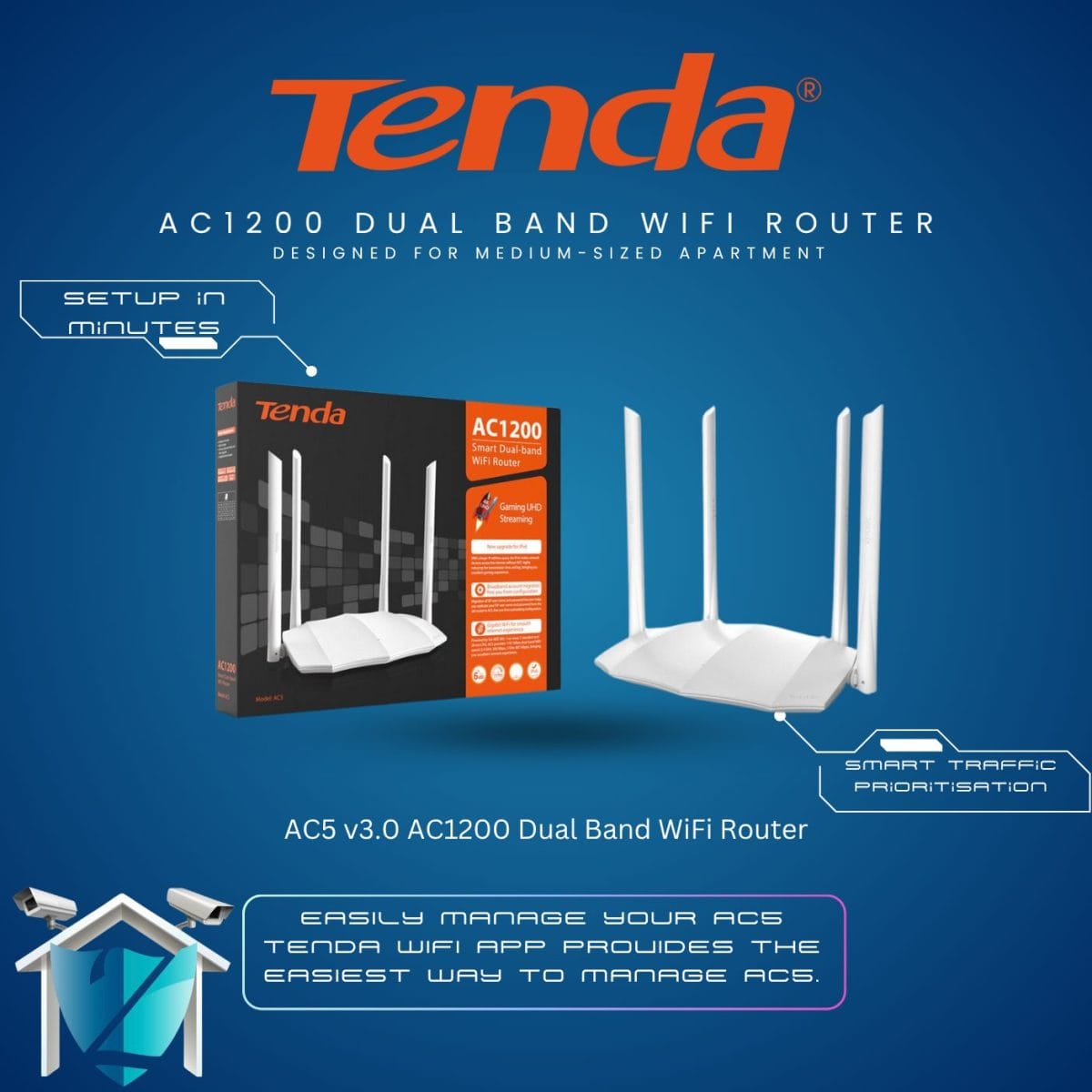 Tenda AC5 AC1200 WiFi Router
