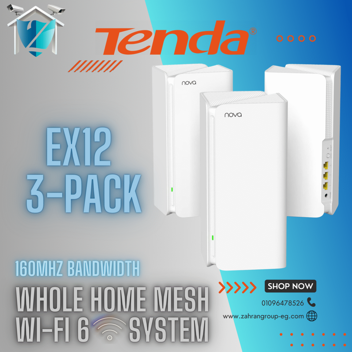 Tenda Nova EX12 (3-Pack) AX3000