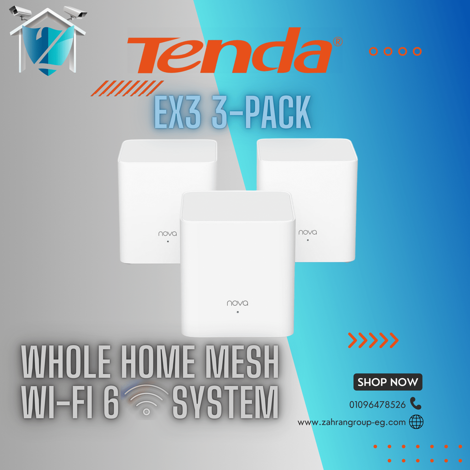 Tenda Nova EX3 3-Pack AX1500